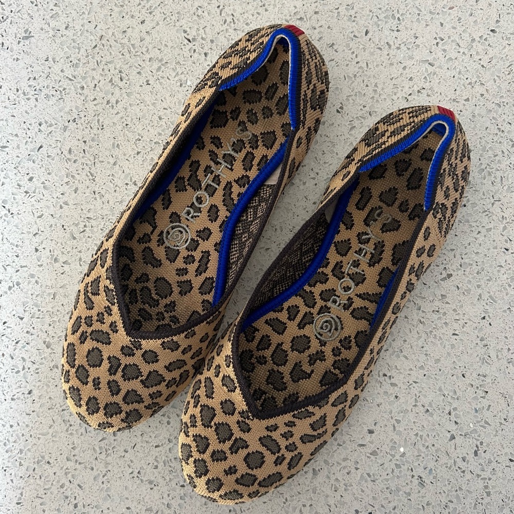 NEW WITHOUT TAGS! Rothy's The Flat Spotted Cheetah Print Shoes